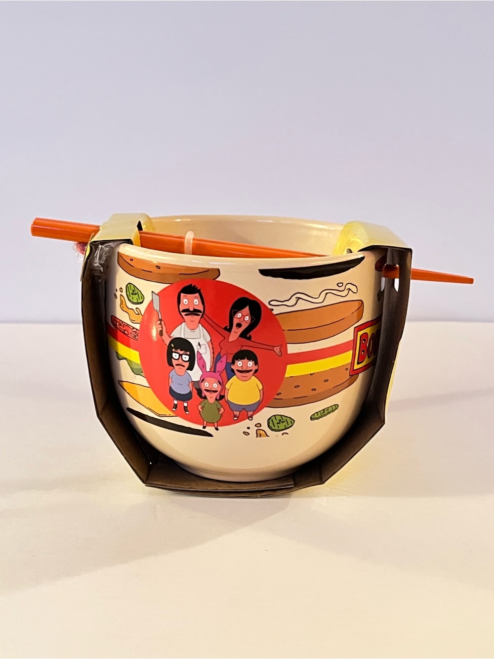 Bob's Burgers Ramen Bowl Set with Chopsticks and Spoon